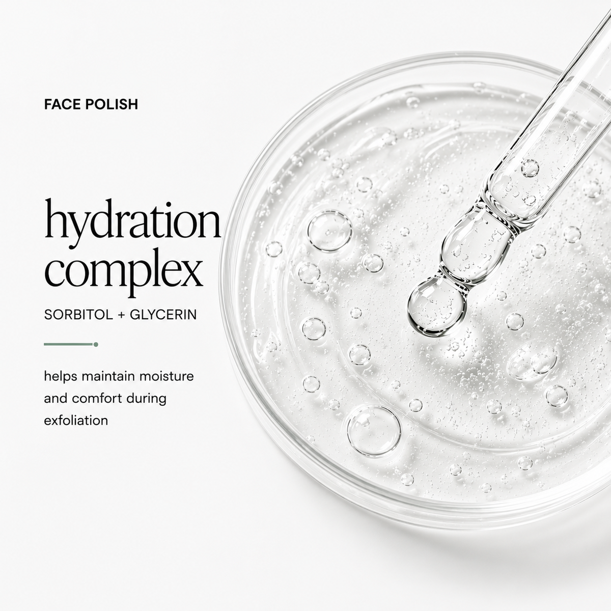 Hydrating ingredients in Hydro Lab exfoliating facial polish