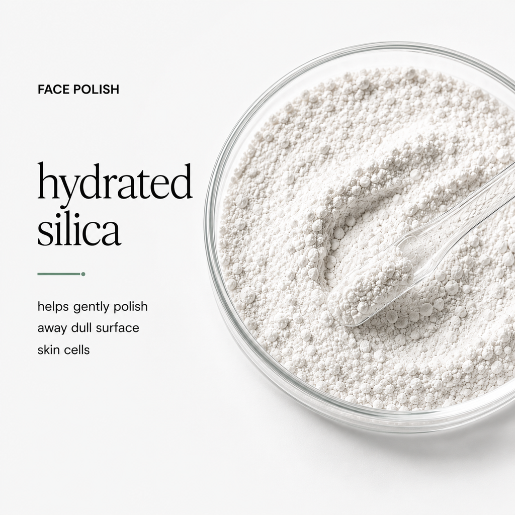 Hydrated silica in Hydro Lab gentle facial exfoliator
