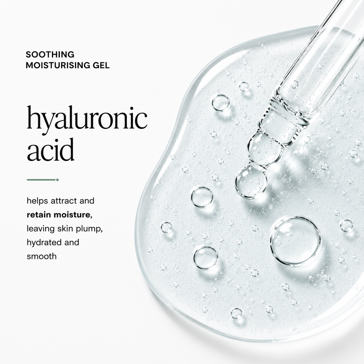 Hyaluronic acid hydrating ingredient in HYDRO LAB gel moisturiser