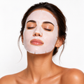 Mask-on-face image: Hydrating sheet face mask for dry dehydrated and tired-looking skin